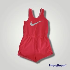 Cute 12 month baby girl Nike Dri-fit Romper in hot pink